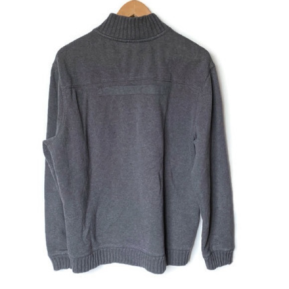 Calvin Klein Pullover High Collar 1/4 zip Grey Sweater Size xL - Picture 2 of 5